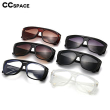 Load image into Gallery viewer, 46565 Square Wide Legs Goggle Sunglasses Men Women Shades UV400 Vintage Glasses