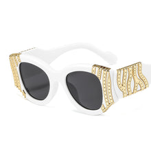 Load image into Gallery viewer, 46577 Cat Eye Steam Punk  Brand Sunglasses Men Women Shades Uv400 Vintage Glasses
