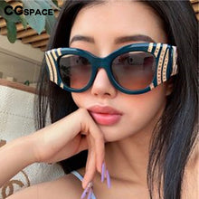 Load image into Gallery viewer, 46577 Cat Eye Steam Punk  Brand Sunglasses Men Women Shades Uv400 Vintage Glasses