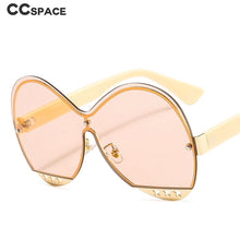 Load image into Gallery viewer, 46578 Oversized Rimless One Lens Sunglasses Stars Men Women Shades UV400 Vintage Glasses