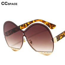 Load image into Gallery viewer, 46578 Oversized Rimless One Lens Sunglasses Stars Men Women Shades UV400 Vintage Glasses