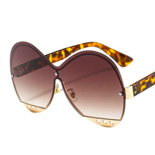 Load image into Gallery viewer, 46578 Oversized Rimless One Lens Sunglasses Stars Men Women Shades UV400 Vintage Glasses