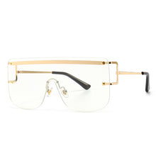 Load image into Gallery viewer, 46589 Oversized Rimless One Lens Sunglasses Men Women Shades UV400 Vintage Glasses