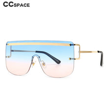 Load image into Gallery viewer, 46589 Oversized Rimless One Lens Sunglasses Men Women Shades UV400 Vintage Glasses