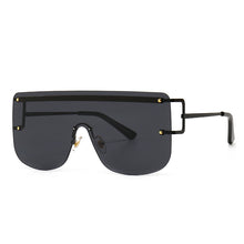 Load image into Gallery viewer, 46589 Oversized Rimless One Lens Sunglasses Men Women Shades UV400 Vintage Glasses