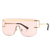 Load image into Gallery viewer, 46589 Oversized Rimless One Lens Sunglasses Men Women Shades UV400 Vintage Glasses