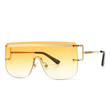 Load image into Gallery viewer, 46589 Oversized Rimless One Lens Sunglasses Men Women Shades UV400 Vintage Glasses