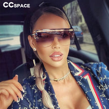 Load image into Gallery viewer, 46589 Oversized Rimless One Lens Sunglasses Men Women Shades UV400 Vintage Glasses