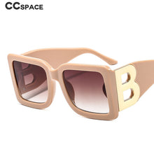 Load image into Gallery viewer, 46598D Oversized The Letter B Square  Sunglasses Men Women Shades UV400 Vintage Glasses