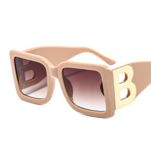 Load image into Gallery viewer, 46598D Oversized The Letter B Square  Sunglasses Men Women Shades UV400 Vintage Glasses