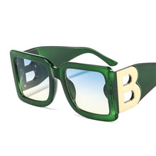 Load image into Gallery viewer, 46598D Oversized The Letter B Square  Sunglasses Men Women Shades UV400 Vintage Glasses