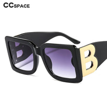 Load image into Gallery viewer, 46598D Oversized The Letter B Square  Sunglasses Men Women Shades UV400 Vintage Glasses