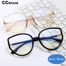 Load image into Gallery viewer, 46601 TR90 Oversized Cat Eye Anti Blue Glasses Frames Men Women Optical Computer Glasses