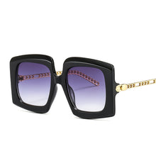 Load image into Gallery viewer, 46616 Oversized  Sunglasses Chain Legs Men Women Shades UV400 Vintage Glasses