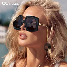 Load image into Gallery viewer, 46616 Oversized  Sunglasses Chain Legs Men Women Shades UV400 Vintage Glasses
