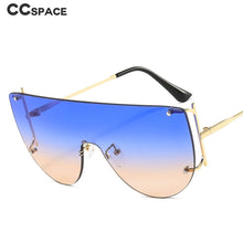 Load image into Gallery viewer, 46623 Oversized Rimless Goggle Sunglasses Men Women Shades UV400 Vintage Glasses
