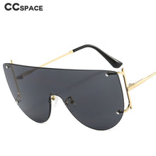 Load image into Gallery viewer, 46623 Oversized Rimless Goggle Sunglasses Men Women Shades UV400 Vintage Glasses