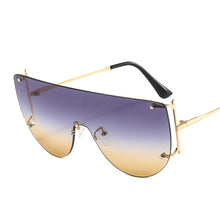 Load image into Gallery viewer, 46623 Oversized Rimless Goggle Sunglasses Men Women Shades UV400 Vintage Glasses