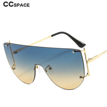Load image into Gallery viewer, 46623 Oversized Rimless Goggle Sunglasses Men Women Shades UV400 Vintage Glasses