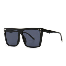 Load image into Gallery viewer, 46635 Oversized Square Rivet Sunglasses Men Women Shades UV400 Vintage Glasses