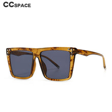 Load image into Gallery viewer, 46635 Oversized Square Rivet Sunglasses Men Women Shades UV400 Vintage Glasses