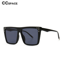Load image into Gallery viewer, 46635 Oversized Square Rivet Sunglasses Men Women Shades UV400 Vintage Glasses
