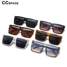 Load image into Gallery viewer, 46635 Oversized Square Rivet Sunglasses Men Women Shades UV400 Vintage Glasses