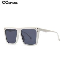 Load image into Gallery viewer, 46635 Oversized Square Rivet Sunglasses Men Women Shades UV400 Vintage Glasses