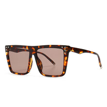 Load image into Gallery viewer, 46635 Oversized Square Rivet Sunglasses Men Women Shades UV400 Vintage Glasses