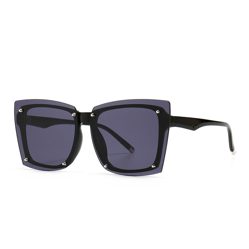 46636 Square  Sunglasses Rimless Men Women Shades UV400 Vintage Glasses