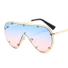 Load image into Gallery viewer, 46640 Oversized One Lens  Men Women Goggle Sunglasses Shades UV400 Vintage Glasses