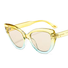 Carica l&#39;immagine nel visualizzatore di Gallery, 46646 Occhiali da sole retrò Cat Eye Rivet Uomo Donna Tonalità UV400 Occhiali vintage