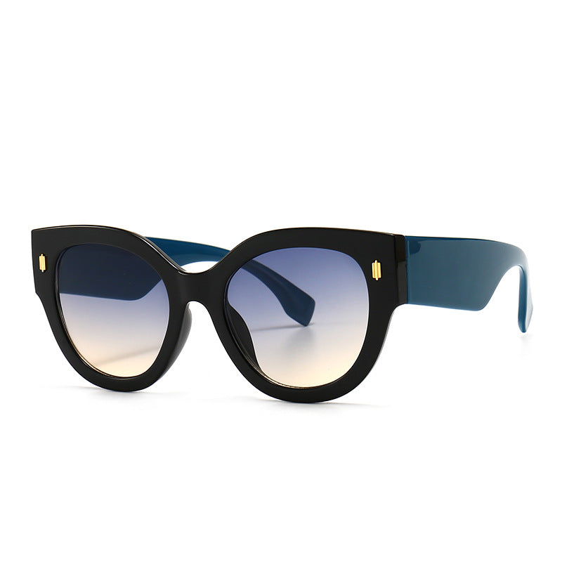 Lady 46678 Retro Wide Leg Gradient Sunglasses Brand Designer Men