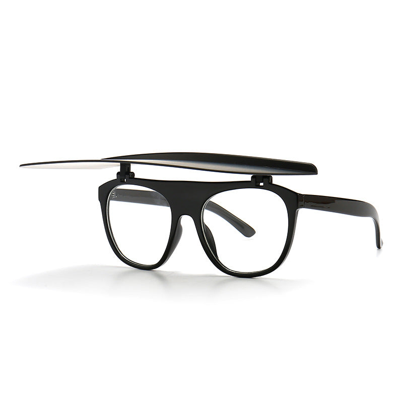 46682 Retro Flip Sun Protection Sunglasses Men Women Shades UV400 Vintage Glasses