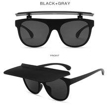 Load image into Gallery viewer, 46682 Retro Flip Sun Protection Sunglasses Men Women Shades UV400 Vintage Glasses