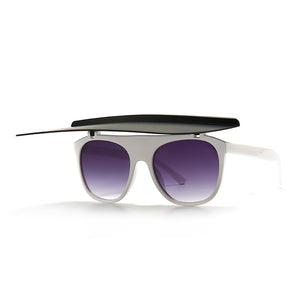 46682 Retro Flip Sun Protection Sunglasses Men Women Shades UV400 Vintage Glasses