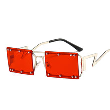 Load image into Gallery viewer, 46693 Punk Rimless Sunglasses Rivet Men Women Shades UV400 Vintage Glasses