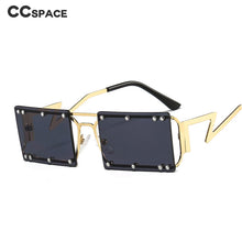 Load image into Gallery viewer, 46693 Punk Rimless Sunglasses Rivet Men Women Shades UV400 Vintage Glasses