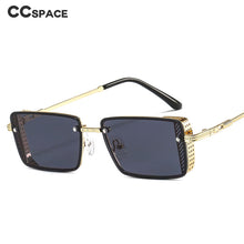 Load image into Gallery viewer, 46696 Steam Punk Metal Frame  Sunglasses Men Women Square Shades UV400 Vintage Glasses
