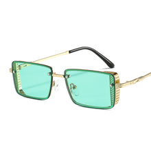 Load image into Gallery viewer, 46696 Steam Punk Metal Frame  Sunglasses Men Women Square Shades UV400 Vintage Glasses
