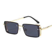 Load image into Gallery viewer, 46696 Steam Punk Metal Frame  Sunglasses Men Women Square Shades UV400 Vintage Glasses