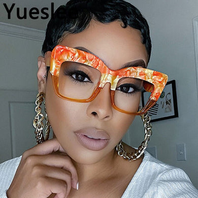 46728  Acetate Oversized Glasses Frame Personalized Designer Unisex Large Women Optical Computer Eyeglasses