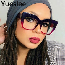 Carica l&#39;immagine nel visualizzatore di Gallery, 46728  Acetate Oversized Glasses Frame Personalized Designer Unisex Large Women Optical Computer Eyeglasses