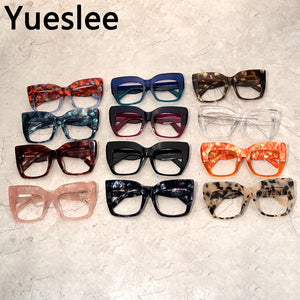 46728  Acetate Oversized Glasses Frame Personalized Designer Unisex Large Women Optical Computer Eyeglasses