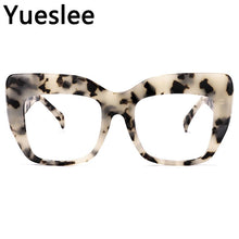 Carica l&#39;immagine nel visualizzatore di Gallery, 46728  Acetate Oversized Glasses Frame Personalized Designer Unisex Large Women Optical Computer Eyeglasses