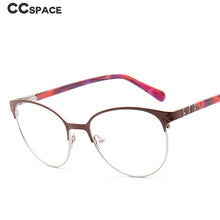 Load image into Gallery viewer, 46884 Anti Blue Light Stainless Steel Optical Eyebrow Grade Glasses Frames Acetate Leg Women Computer Eyeglasses