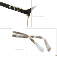 Load image into Gallery viewer, 46884 Anti Blue Light Stainless Steel Optical Eyebrow Grade Glasses Frames Acetate Leg Women Computer Eyeglasses