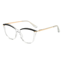 Carica l&#39;immagine nel visualizzatore di Gallery, 46911 Cat Eye Anti Blue Light Optical Eyebrow Glasses Frames Men Women TR90 Spring Leg Computer Eyeglasses