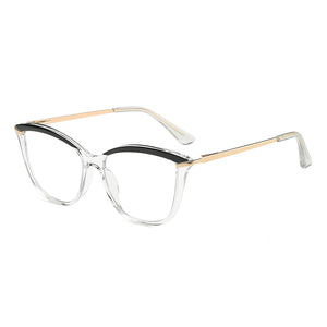 46911 Cat Eye Anti Blue Light Optical Eyebrow Glasses Frames Men Women TR90 Spring Leg Computer Eyeglasses