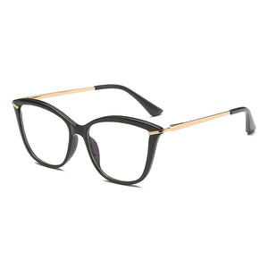 46911 Cat Eye Anti Blue Light Optical Eyebrow Glasses Frames Men Women TR90 Spring Leg Computer Eyeglasses